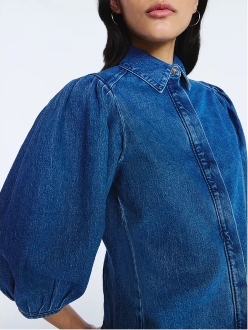 Trending
Scoop Women’s Denim Shirt with 3/4 Length Puff Sleeves, Large - Picture 7 of 11